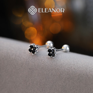  Bông tai nữ chuôi bạc 925 Eleanor Accessories cỏ 4 lá đính đá phụ kiện trang sức khuyên tai 10452 