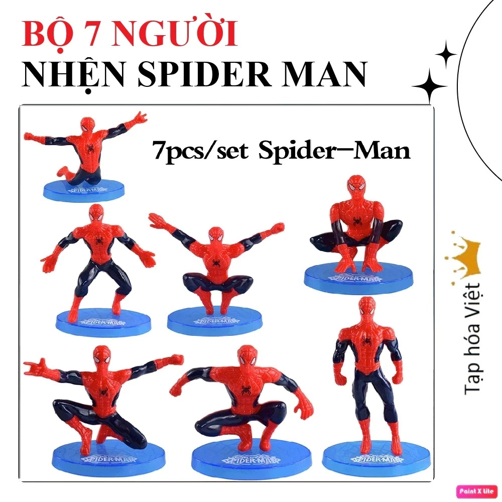 BỘ SIÊU NHÂN NHỆN Spider Man - trang trí bánh sinh nhật, siêu nhân người nhện