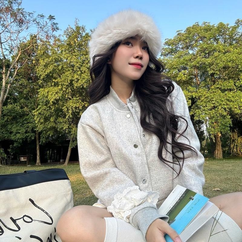 AÓ Khoác Bomber Dạ Ép Dáng Ngắn Croptop Nữ ,Chất Liệu Dạ Ép Hàn Quốc Loại 1 Phù Hợp Mặc  Thu Đông Tết 2025 | BigBuy360 - bigbuy360.vn