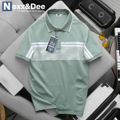 Áo thun POLO nam SỌC NGANG phối hoạ tiết có cổ bẻ trẻ trung lịch lãm big size 3XL Nexx&Dee cao cấp CS40