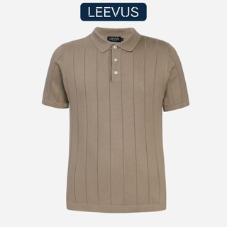   TẶNG HỘP CHO ĐƠN TỪ 499K  Áo polo LEN DỆT KIM STRIPED KNIT cao cấp kiểu dáng Hàn Quốc sang trọng - LEEVUS APL338 