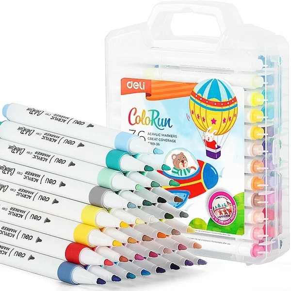 Hộp 36 Bút Marker Acrylic - Deli EC189