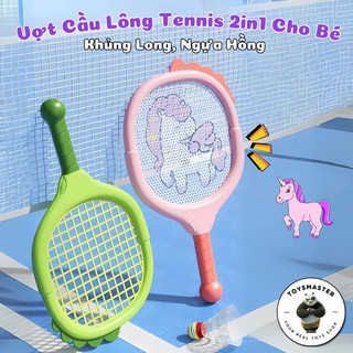Bộ Vợt Tennis Kiêm Vợt Cầu Lông 2in1 Tặng Kèm 1 Bóng Và 1 Cầu Lông - Đồ Chơi Ngoài Trời Tăng Khả Năng Vận Động Cho Bé