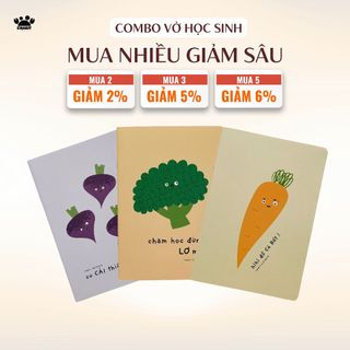 Set vở kẻ Ngang 80 100 120 trang combo vở học sinh Crabit Notebuck Studygram Collection