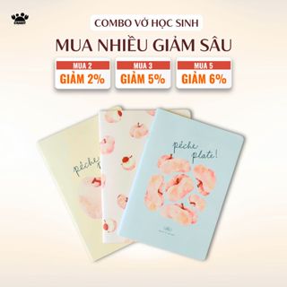 Combo vở kẻ ngang 80 100 120 trang set vở học sinh tập vở studygram Crabit Notebuck Collection