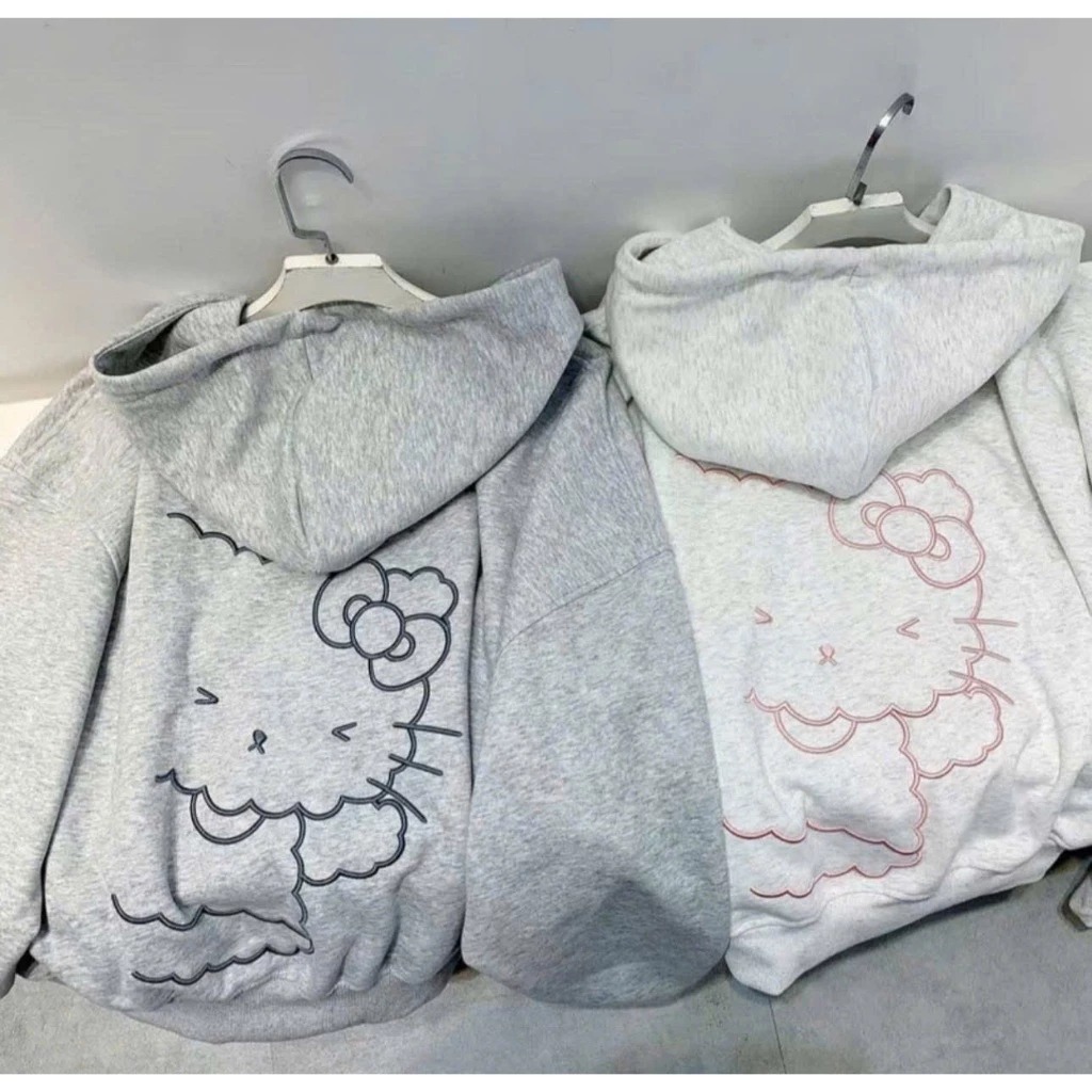 Áo Khoác Hoodie Zip Nữ Form Rộng Boxy, Chất Nỉ 2 Da Cao Cấp Thêu Hello Kitty Cute, Hoodie Nữ Hot Trend 2025 | BigBuy360 - bigbuy360.vn