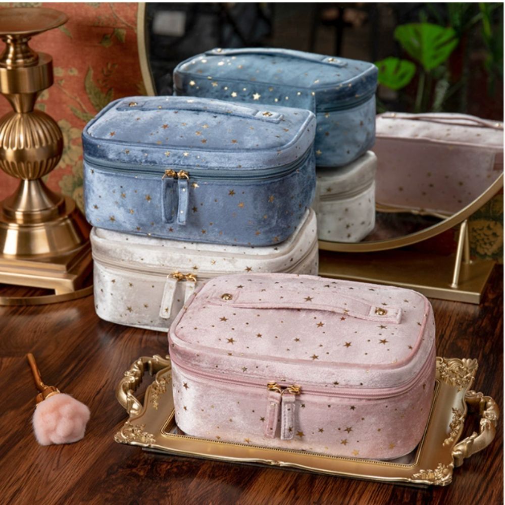 Ảnh 3 của Túi đựng mỹ phẩm, đồ trang điểm, Makeup BEABIAI chống thấm nước, có quai xách, khóa kéo tiện lợi