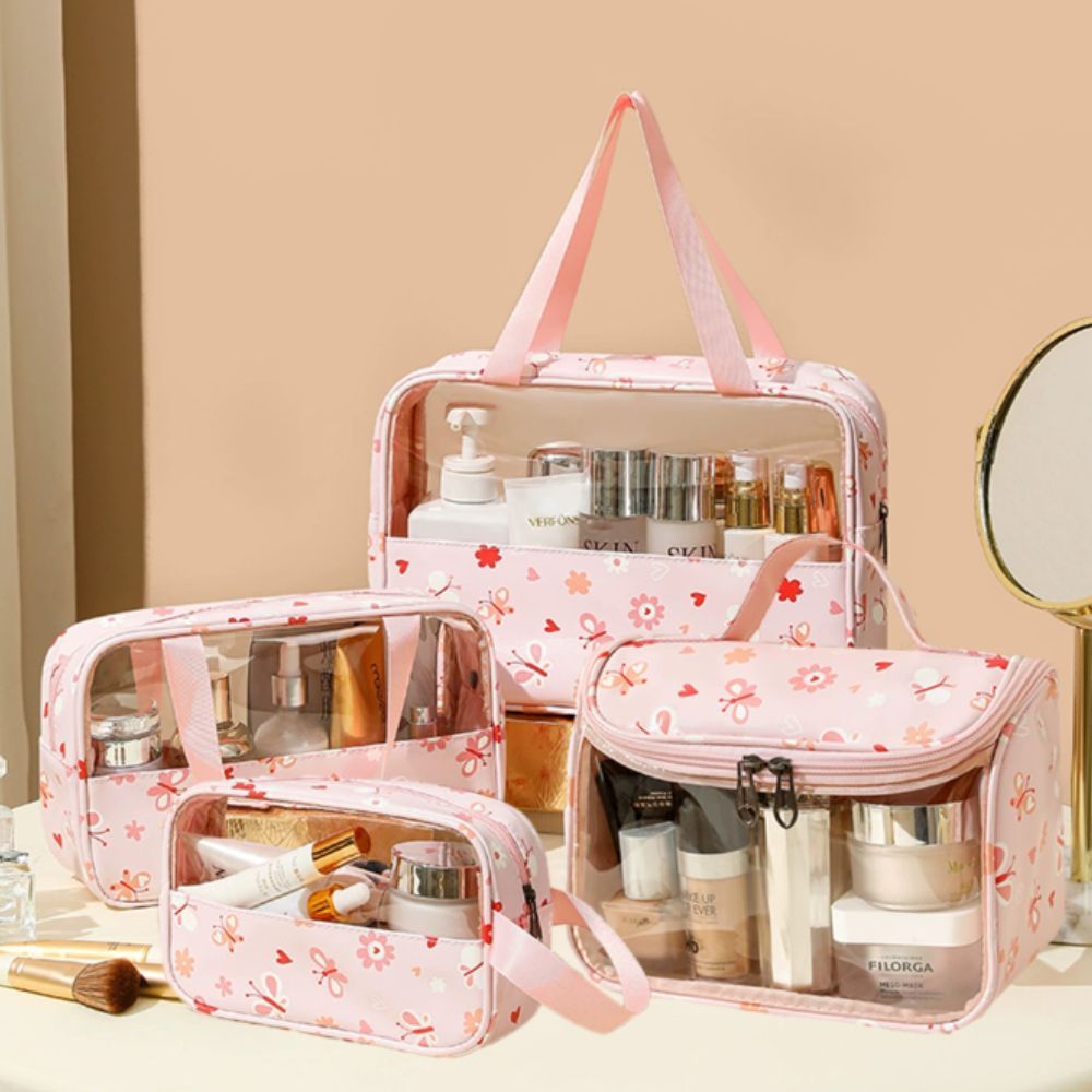 Ảnh 2 của Túi đựng mỹ phẩm, đồ trang điểm, Makeup BEABIAI chống thấm nước, có quai xách, khóa kéo tiện lợi