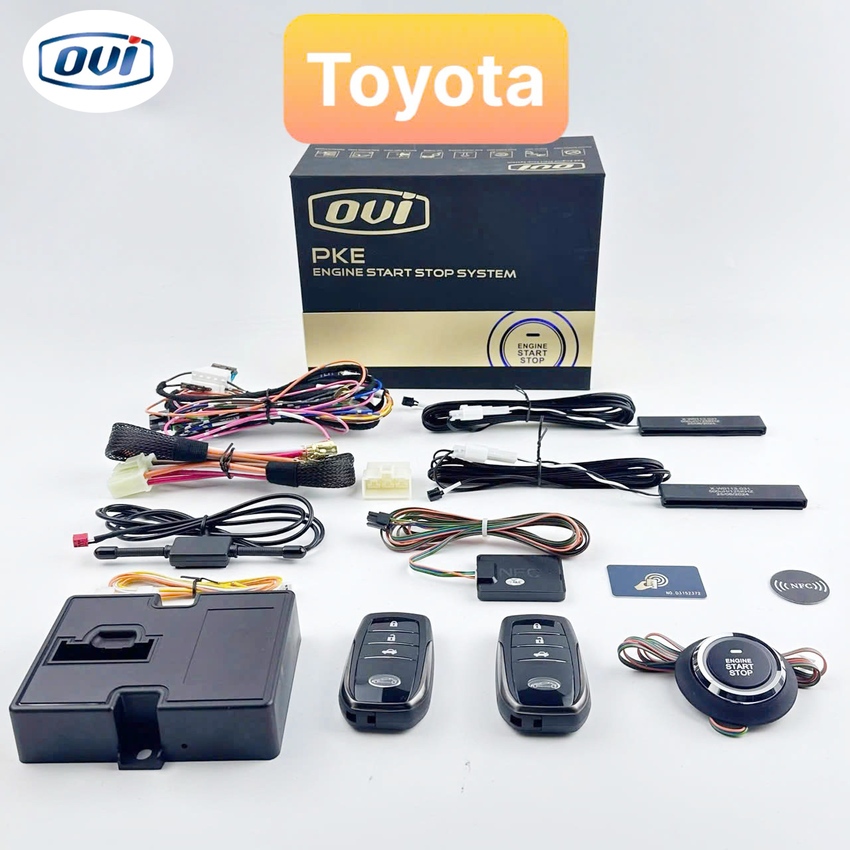 Bộ chìa khóa thông minh START-STOP, nhãn hiệu OVI điều khiển từ xa dành cho ô tô Toyota