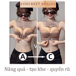  Áo Lót Áo Ngực Không Dây Cài Trước Bra Nữ Mút 3cm Không Gọng Tạo Khe Bản To Che Mỡ Lưng -- 240201 