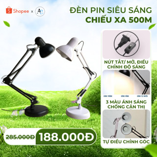 Đèn Bàn Học Đèn Bàn Làm Việc ABHOME PIXAR Đèn LED Chống Cận Bảo Vệ Mắt Quạt Kẹp Bàn 3 Mức Ánh Sáng