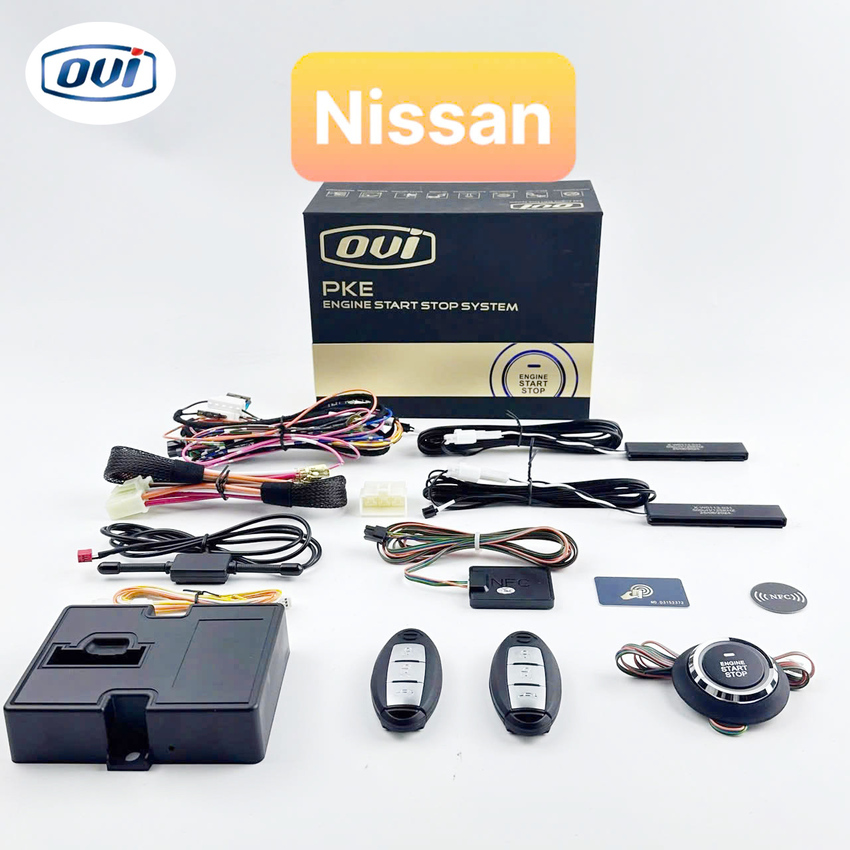 Bộ chìa khóa thông minh START-STOP, nhãn hiệu OVI, điều khiển từ xa dành cho ô tô Nissan [NEW]