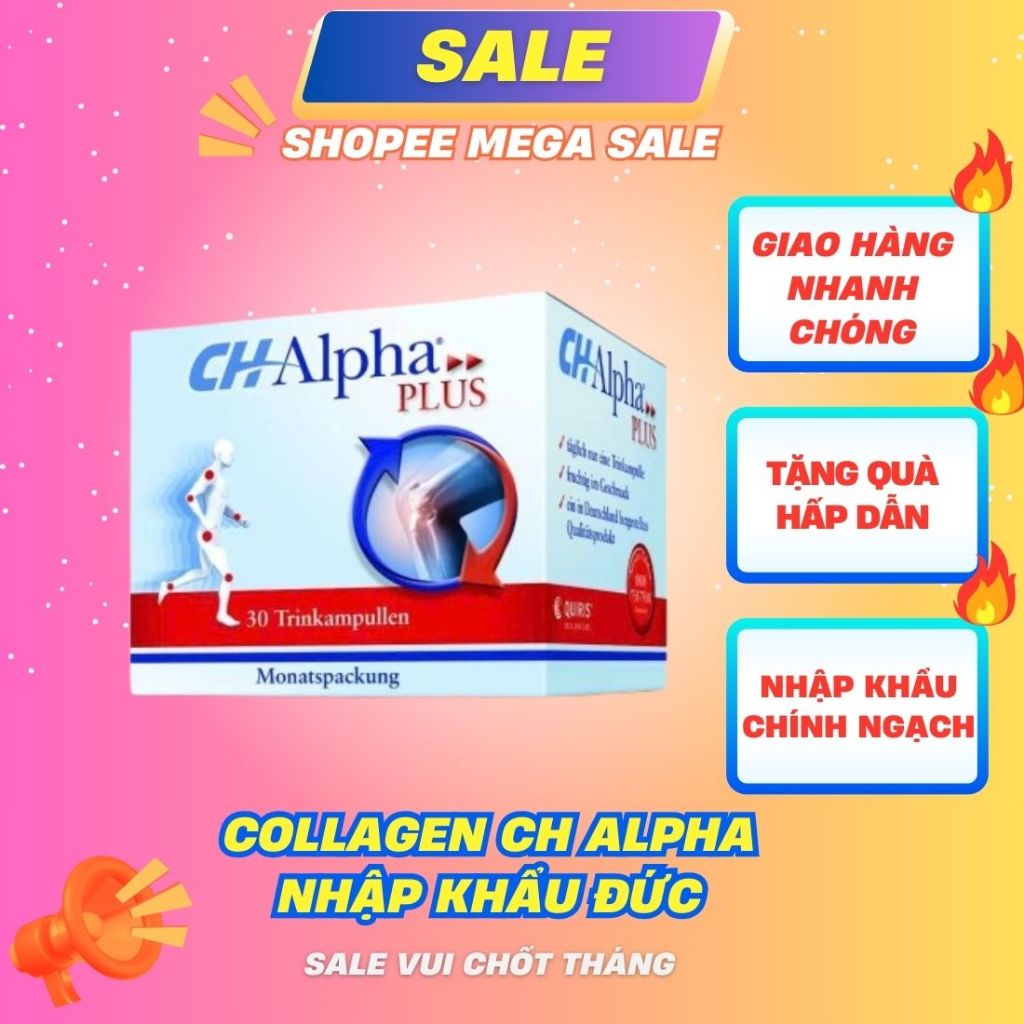 Collagen CH Alpha PLUS Collagen hỗ trợ sụn khớp nhập khẩu Đức hộp 30 ống