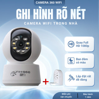  Camera Yoosee 1 mắt trong nhà HK216S Quay quét đa chiều 360 độ xem đêm có màu sắc nét Bảo hành 1 năm 