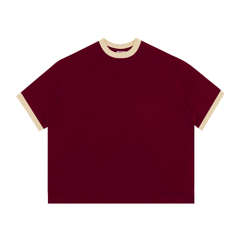 Áo Thun Trơn Phối Cổ Local Brand VIBESTU , Áo Thun Boxy Form Rộng Unisex 250Gsm 100% Cotton | BigBuy360 - bigbuy360.vn