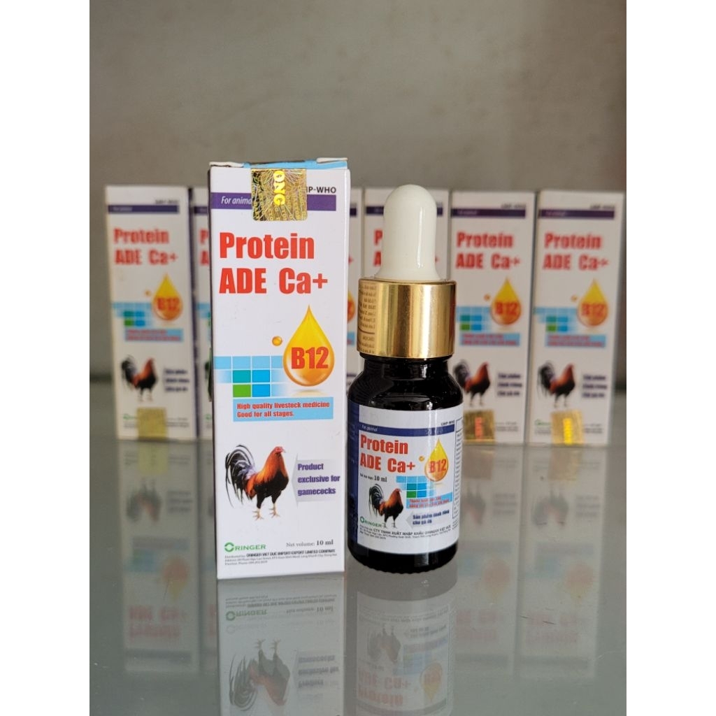 Lọ 10ml Protein ADE CA+ giúp Gà tăng khung xương
