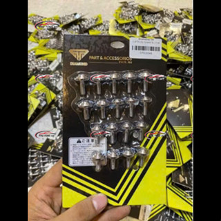  FULL Ốc Dàn Áo SALAYA PHAY THÁI  INOX 304  Gắn Nhiều Dòng Xe AB Vario Ex Win Wave Dr Si Fu 