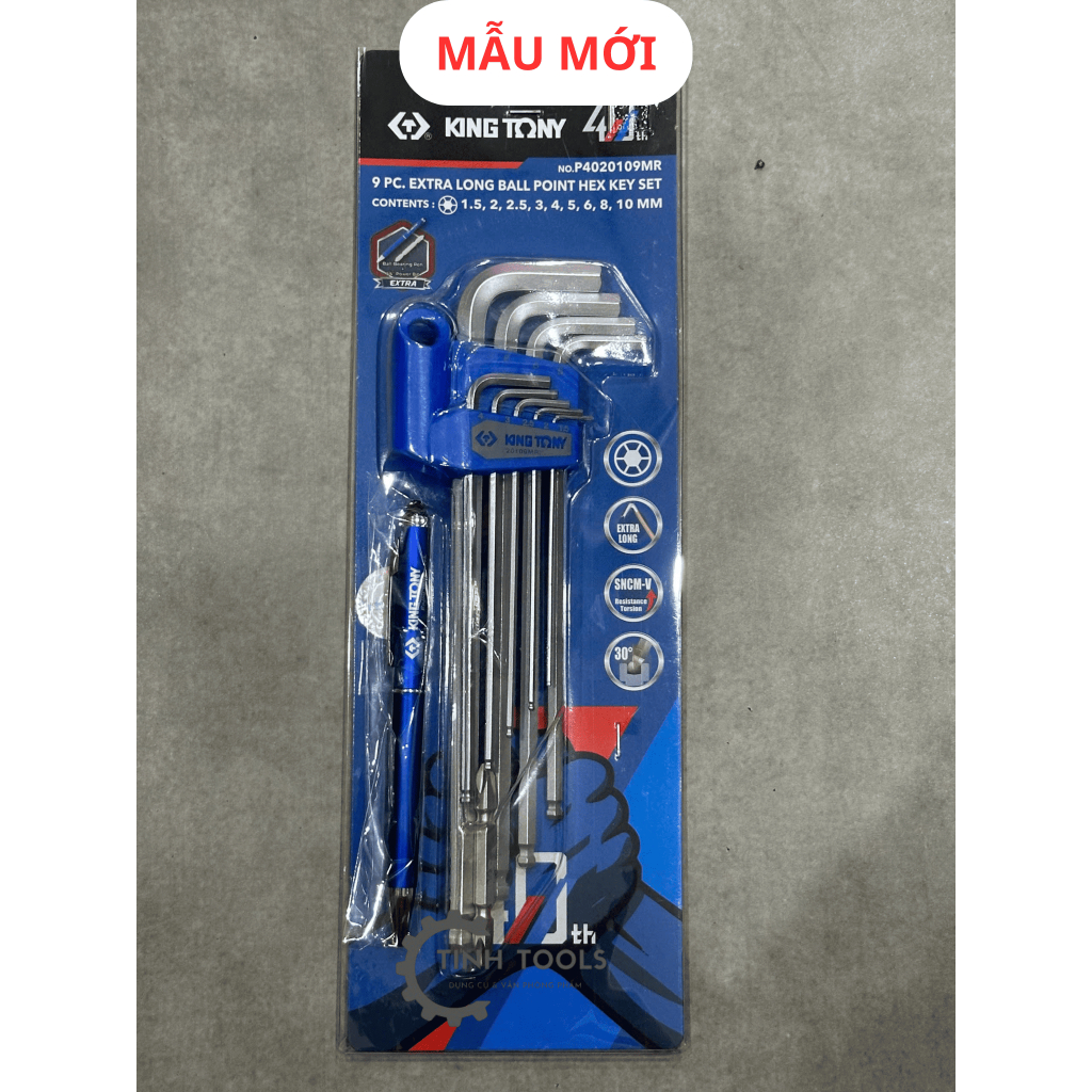 (CHÍNH HÃNG) Bộ lục giác bi, lục giác bông (hoa thị) có tem chính hãng Kingtony 9 cây cao cấp