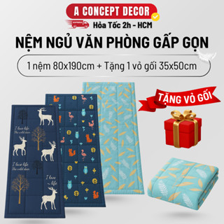 Nệm Ngủ Văn Phòng Nệm Trải Sàn Trải Giường Ký Túc Xá Cao Cấp Mềm Mại Êm Ái Đệm Nhỏ 1 Người Ngủ Gấp Gọn Tiện Lợi 80*190cm