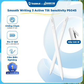 Bút Cảm Ứng Baseus Smooth Writing 3 PS045 Pin 17 Giờ TypeC Sạc 20p - Chống Tỳ Đè - Cảm Biến Nghiêng