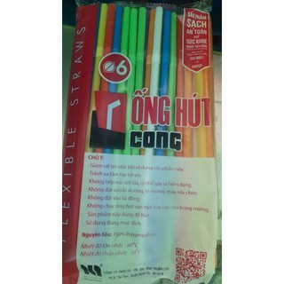 Set 3 gói ống hút 80 cái/gói ống hút cong phi 6 cafe nước ngọt lynhuaanphu