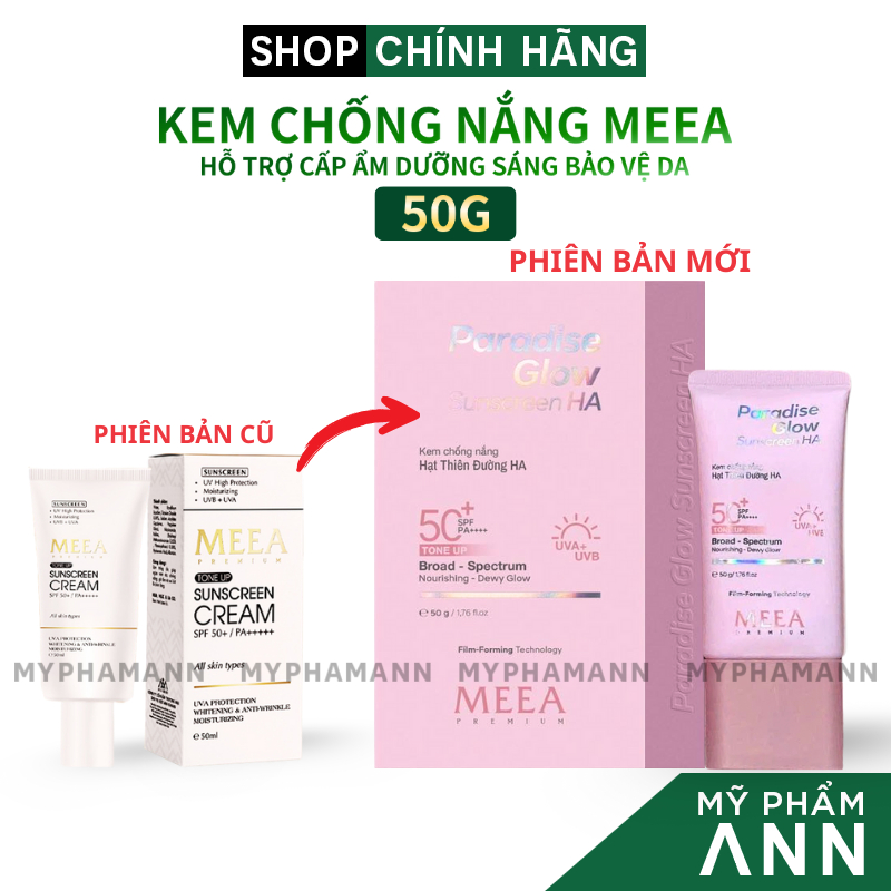 Kem Chống Nắng Meea Origin Paradise Glow Sunscreen HA - Kem Chống Nắng Hạt Thiên Đường HA Meea