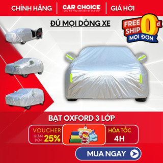 Bạt Phủ Xe Ô Tô Cao Cấp Bạt 3 Lớp Tráng Nhôm Áo Trùm Xe Ô Tô Chống Nắng Mưa 3 Lớp