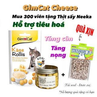 [Hoả tốc](Tặng Thịt sấy) GIMCAT CHEESE Viên phô mai cho mèo (Nhập khẩu Đức) - GogiMeowMart x Gim Caty