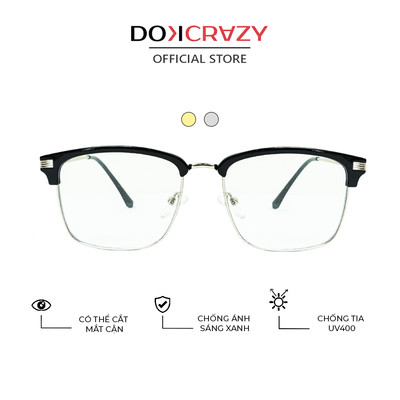 Gọng kính DOKCRAZY MAXI Chất Liệu Kim Loại, Chống ánh sáng xanh, tia UV40, Unisex, Kiểu Dáng Hiện Đại, Thời Trang