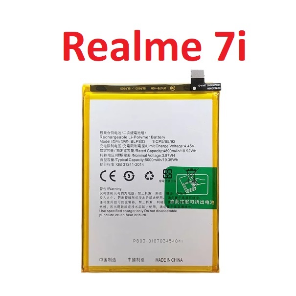 Pin Li-Polymer Oppo Realme 7i Mã BLP803 Dung Lượng 5000mAh New Thay Thế