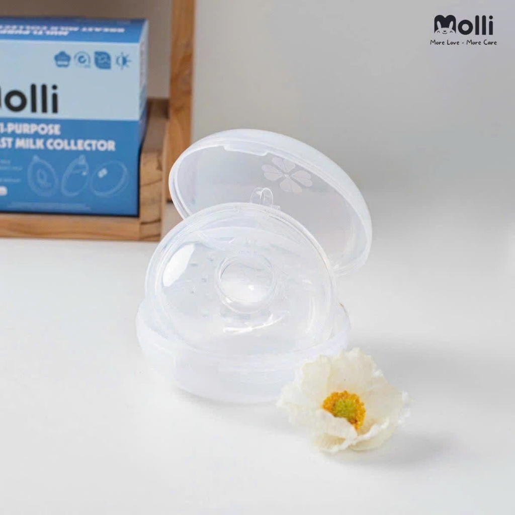 CHÍNH HÃNG MOLLI - Phễu/ Cốc Hứng Sữa Silicon Molli ( 2c/hộp)