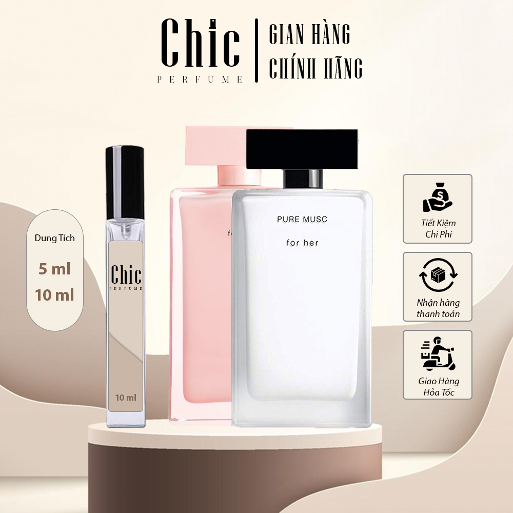  Nước Hoa Nữ chính hãng Nar Trắng Hồng CHIC PERFUME hương thơm quyến rũ 