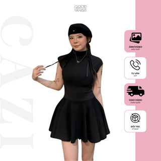   Váy  Cazi Feddy Dress - Váy body cổ lọ chân váy xòe  Không kèm quần bảo hộ  