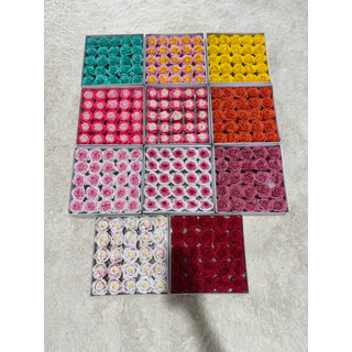 [ H305 ] ( Hộp 25 bông  ) Hộp Hoa sáp thơm 5 lớp, hoa 5 lớp cánh tròn