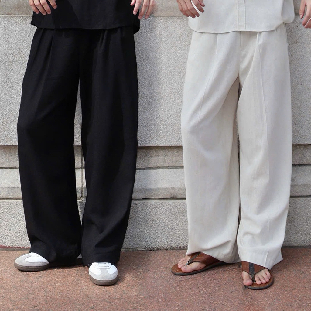 Quần Linen Nam Form Rộng - Chất Liệu Linen Cao Cấp Doubo Studio - Linen Trousers Menwear