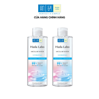 [KOL] COMBO 02 Nước tẩy trang làm sạch, hỗ trợ dưỡng ẩm Hada Labo Micellar Water Hydrating (chai 240ml x 2)