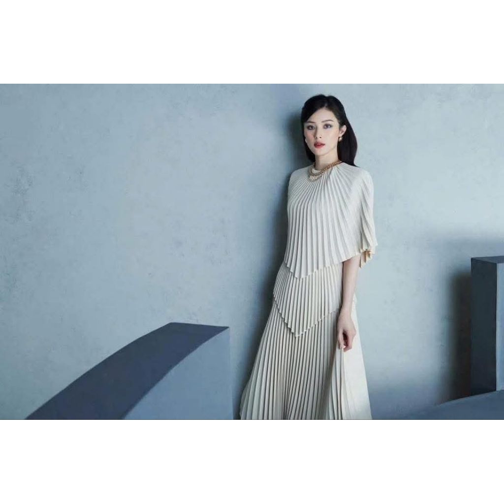 Đầm lane jt sz L xếp ly sang chảnh