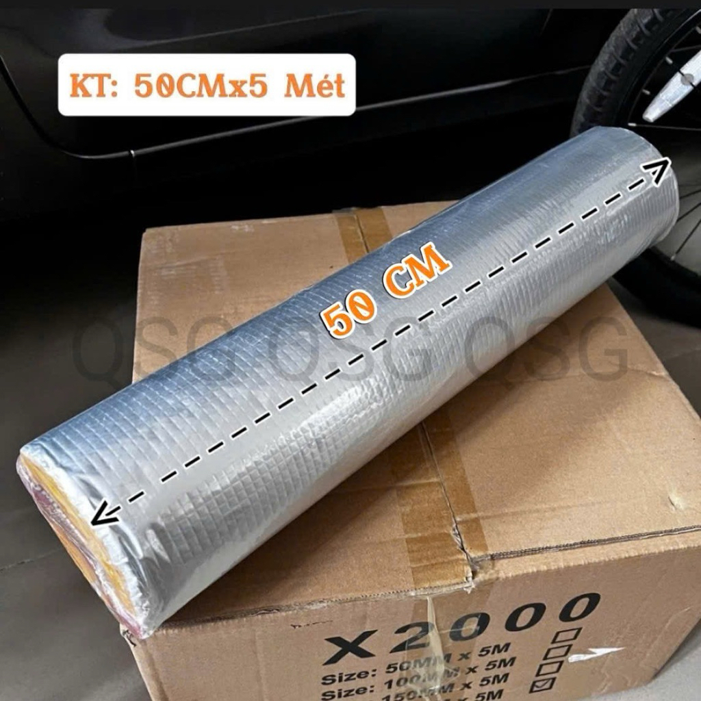 Băng Keo Chống Thấm Siêu Dính X2000 Khổ Lớn 50CM - Băng keo Chống Thấm Dột, Dán Mái Tôn, Tường, Ống 