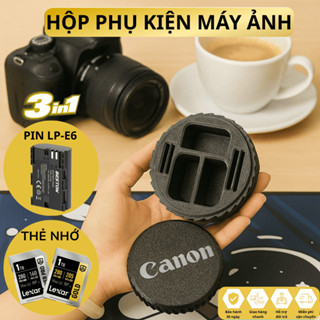  Hộp Đựng Phụ Kiện Máy Ảnh Canon 3 in1-Pin Và Thẻ Nhớ Máy Ảnh Gọn Nhẹ Bảo Vệ An Toàn dành cho máy ảnh  – Mitu Decor 