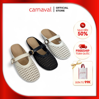  Giày Sục Nữ Carnaval Quai Ngang Da Đan Lưới Thoáng Khí – Dép Sục Nữ Đi Chơi Đi Làm - VS178 