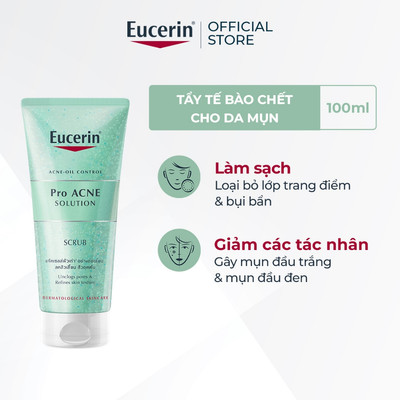 [KOL x Eucerin] Tẩy tế bào chết ngăn ngừa mụn Eucerin Pro Acne Scrub 100ml