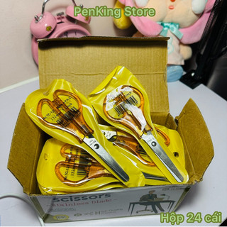 Sỉ hộp 24 cái kéo thủ công 121 dài 14cm có vạch chia trên thân kéo