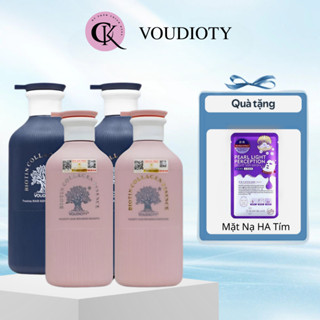 Cặp dầu gội xả Biotin Collagen Essence Voudioty hương nước hoa giúp phục hồi, mềm mượt tóc 500ml