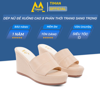  Dép nữ Timanvn CG202 đế xuồng quai hậu bánh mì cao gót 8 phân quai ngang thời trang đẹp bảo hành 1 năm 