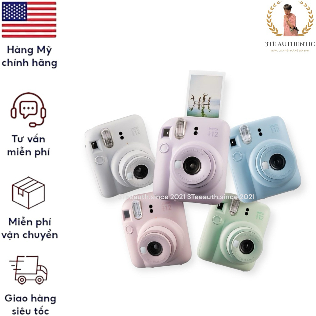 [HÀNG MỸ-CHÍNH HÃNG] Instax Mini 12 - Máy chụp ảnh lấy liền Fujifilm Instax Mini 12