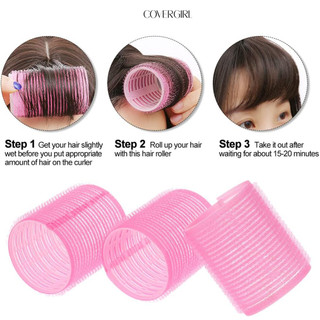  COVERGIRL - Set 6 Lô Uốn Tóc Mái Tự Dính Tiện Dụng - Lô Uốn Tóc Xoăn Tự Nhiên 