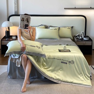  Chăn ga gối lụa Charming chăn trần bông ra giường cao cấp bộ ga giường lụa 4 món phủ   chun 1m6 1m8 2mx2m 2m2 