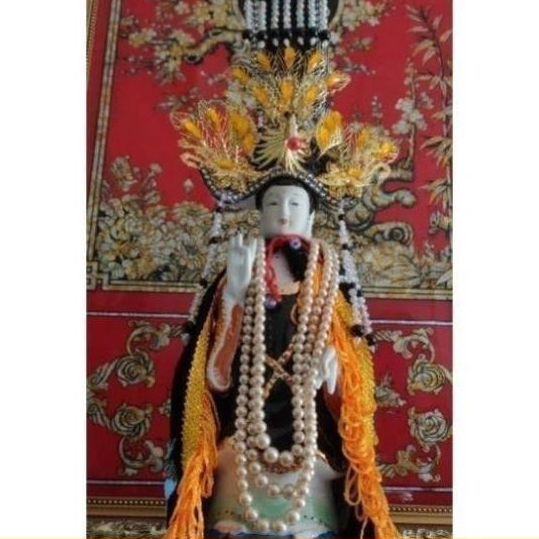 TRỌN BỘ Tôn tượng mẹ Diêu Trì địa Mẫu cao 30 cm, kèm áo mão