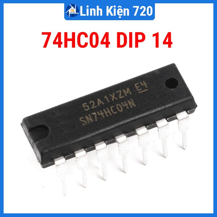 IC 74HC04 DIP 14 (Hex Inverter) 6 cổng NOT độc lập