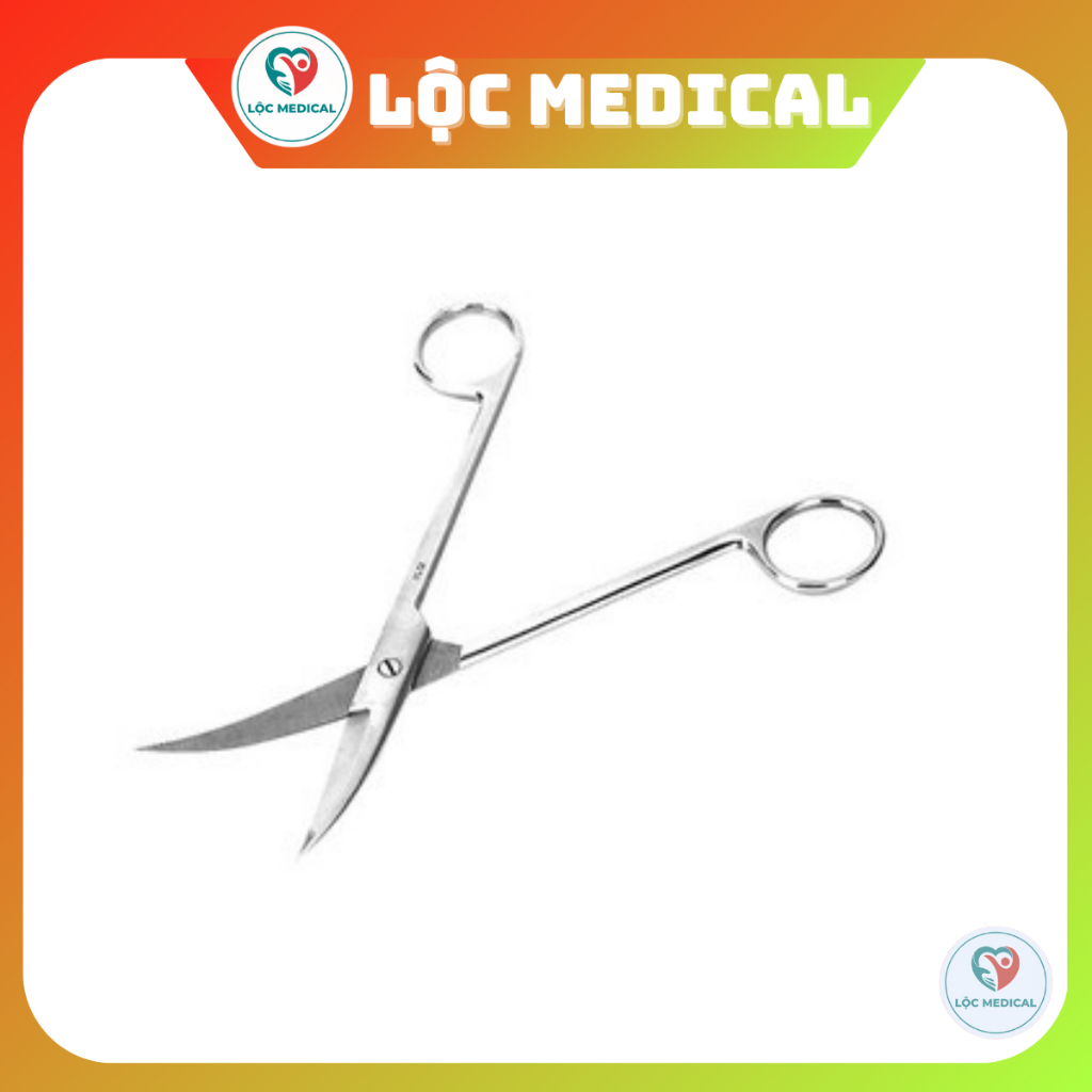Kéo 18 cm cong 2 đầu nhọn